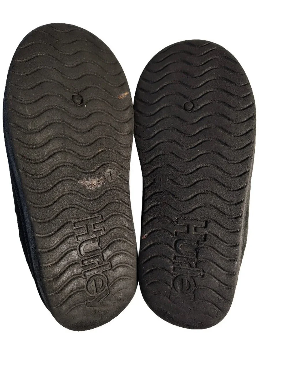 Girl's Black Size 1 Gently Used Suede Hurley Branded Slip-On Shoes